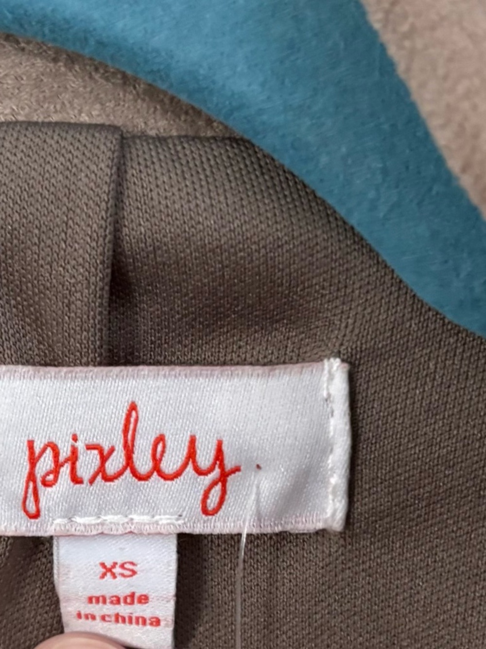 Pixley Kendari Faux Suede Jacket Stitch Fix Womens XS taupe NWT - Picture 6 of 7
